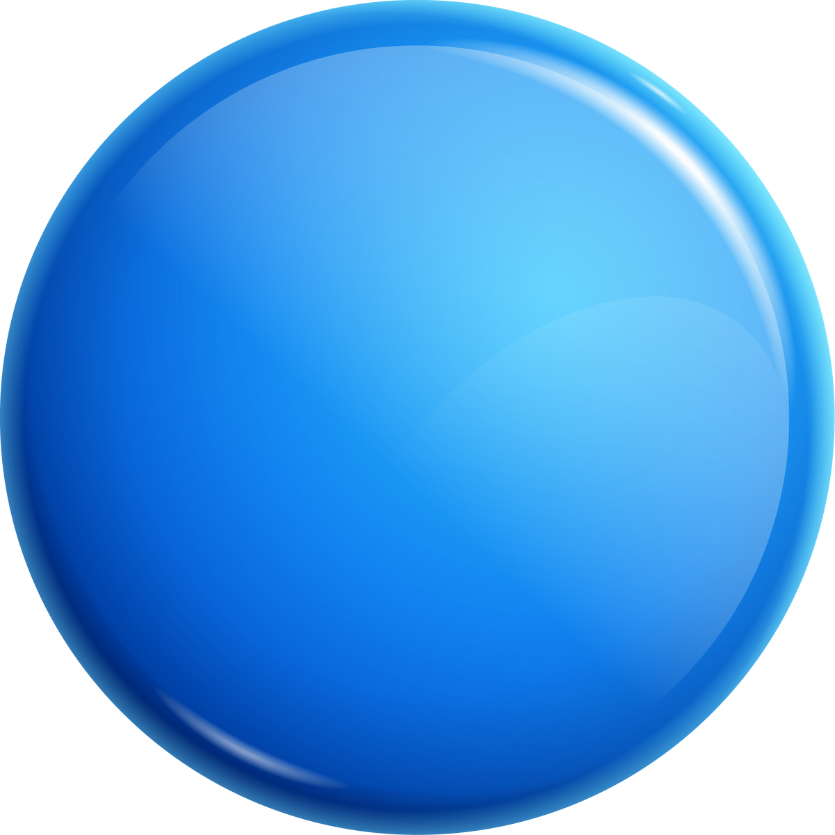 Round blue button glossy label icon